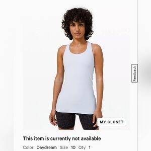 FUC Lululemon Cool Racerback II Nulu Tank - Size 10